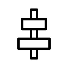 Obraz premium Horizontal Align Icon Vector Symbol Design Illustration