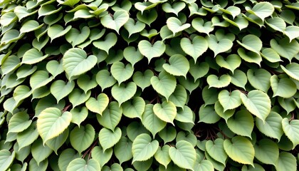 Obraz premium Lush Tropical Foliage Wall with Vibrant Green Leaves