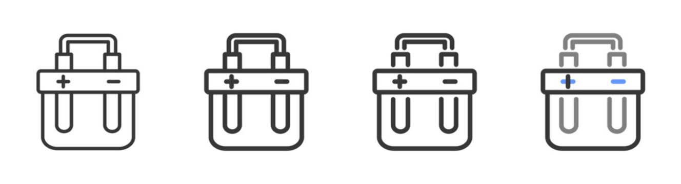 The Ultimate electrolysis Styles with Variations Line of icon set vector illustration