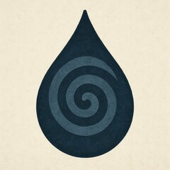 Spiral Teardrop A teardrop with a subtle spiral pattern within i