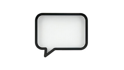 Fototapeta premium 3D Speech Bubble with Black Outline