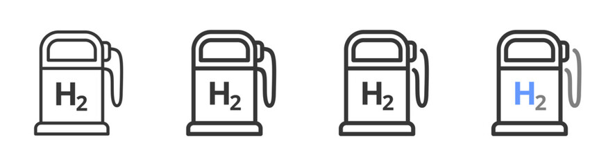 The Ultimate fuel Styles with Variations Line of icon set vector illustration © Difaraicon