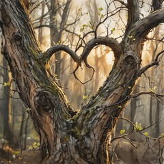 Branching The way the branches grow and connect can tell a story