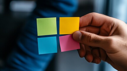 A mans hand pulling out a sticky note year change from 2024 to 2025 2025 year concept idea