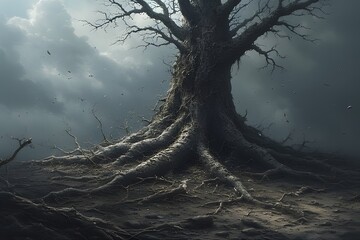 Misty morning over a quiet forest lake with foggy trees and soft sunrise reflections