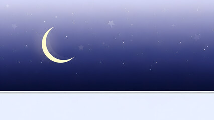 Fototapeta premium minimal ramadan vector background with wide night sky