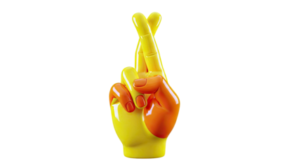 Stylized Hand with Crossed Fingers
