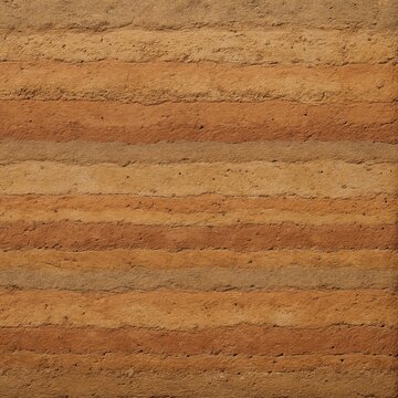 Rammed Earth Wall Earth and stabilizing agents compressed into a