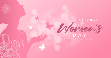 International women's day greeting illustration
