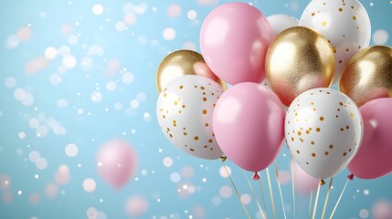 Elegant Party Balloons for Birthday or Celebration. 