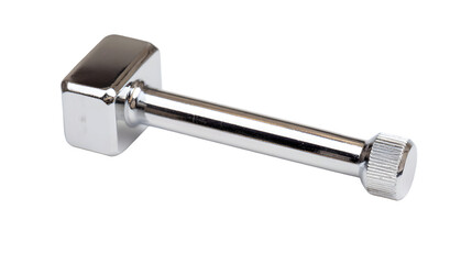 Shiny metal hammer with ergonomic grip and balanced design