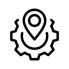Positioning Icon Vector Symbol Design Illustration