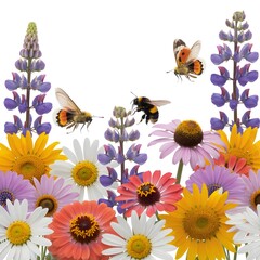 Colorful bouquet of daisies and mixed flowers in a fresh spring floral design