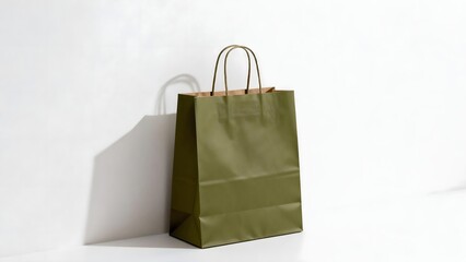 GreenShoppingBagOnWhite