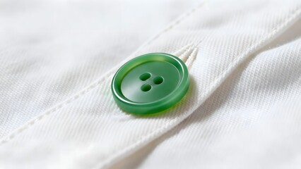 WhiteShirtWithGreenButton