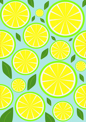 seamless background with lemon