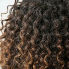 Hair that is frizzy and curly needing hydration and styling to m