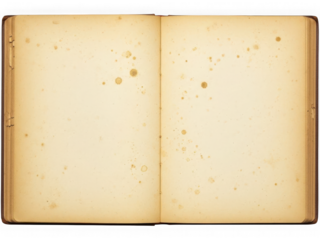 Open book pages isolated on transparent background