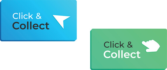 Click & Collect Button Design &ndash; Modern UI E-commerce Pickup Icon