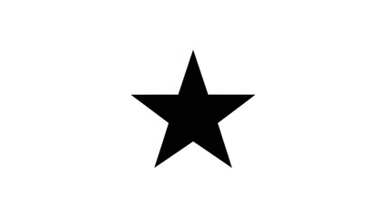 Black Star Icon Isolated on White Background