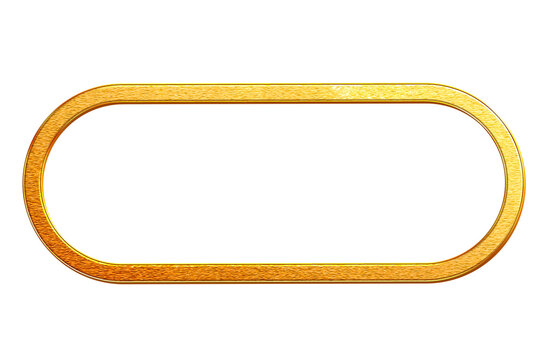 golden oblong  frame 
