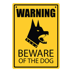 beware of the dog sign