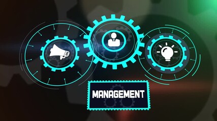 Successful corporate management and professional teamwork process, digital technology workflow for business growth - Powered by Adobe