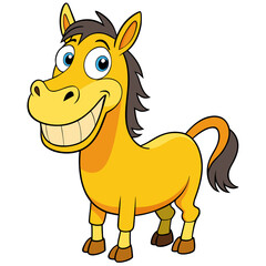 Fototapeta premium horse cartoon isolated on white