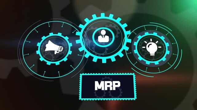 Mrp material requirements planning and business efficiency, digital technology gears for professional management