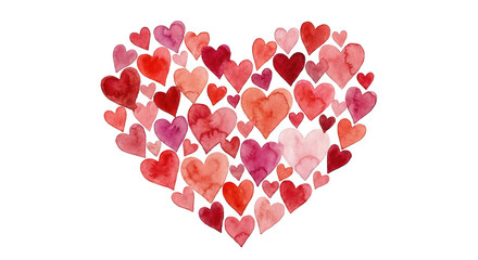 Vibrant pink and red hearts on black background for Valentine's Day