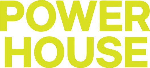 Power House Gym T Shirt Design with Bold Typography Fitness Strength Vector