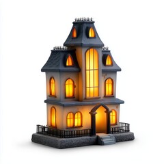 Fototapeta premium Hauntingly beautiful halloween house decoration home image indoor close-up spooky atmosphere