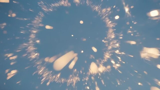 Broken chain unleashing sparks and fierce energy concept. Broken iron chain igniting sparks highlights freedom strength and decisive change.