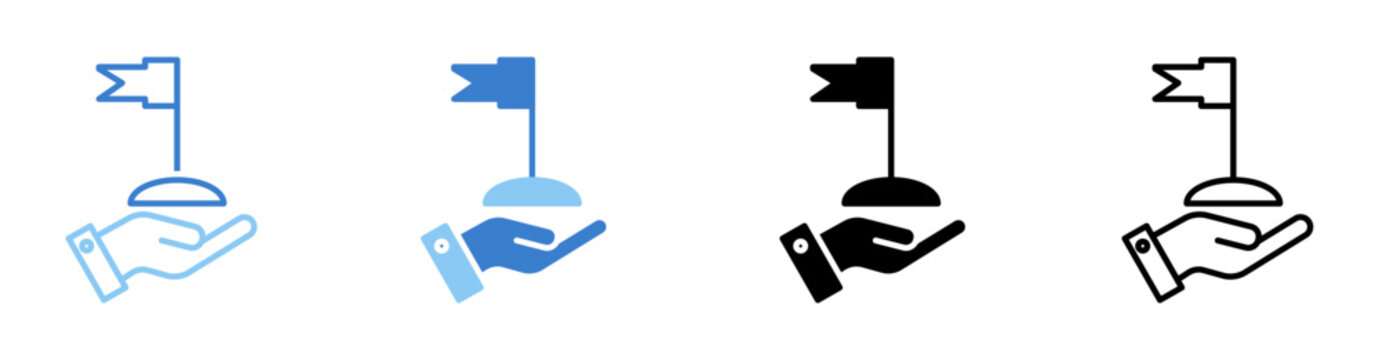 Established Icon Sheet Multiple Style Collection Isolated Vector