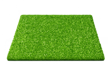 Green grass lawn realistic field or mat with fresh turf texture isolated on transparent background