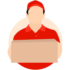 People Delivery Package Illustration