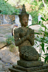 Close up of statue in Wat Pha Lat temple in the jungle near chiang mai