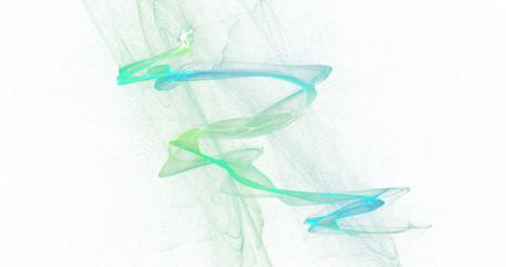 Vertical spiral of mint and cyan smoke, graceful ascending abstract ribbon with light trailing textures on white, elegant high resolution PNG background for futuristic branding and web interfaces

