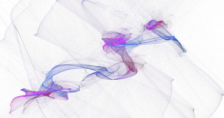 Diagonal sweep of violet and blue smoke ribbons, layered translucent planes and flowing abstract motion on white canvas, sophisticated PNG artwork for technology themes, posters and modern interfaces
