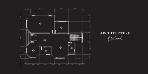 Architecture plan freehand drawing, Sketch Hand drawn Drawing design.