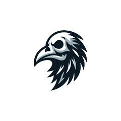 Obraz premium Skull Crow Logo