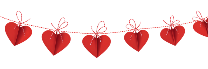 Valentine's day heart garland decoration