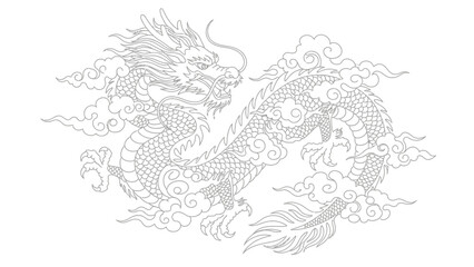 chinese dragon illustration © Azizi