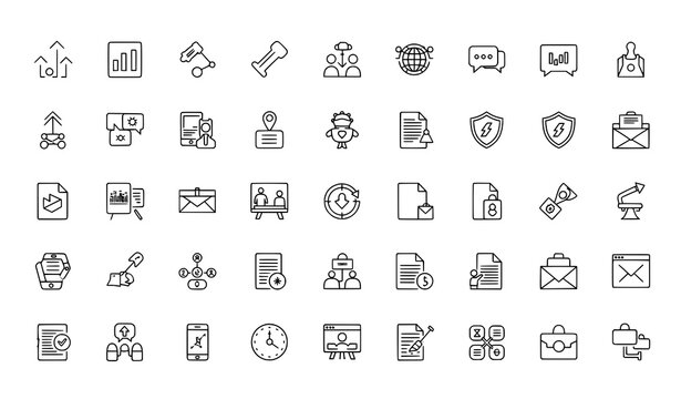 Editable outline icon vector collection for modern web and mobile interfaces