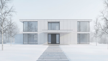 Modern Minimalist Home Exterior Design, Luxury Dream House Plan, Contemporary Home Front view, Modern House Design. Two Story