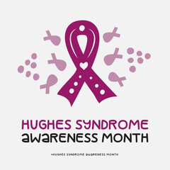 Obraz premium Hughes Syndrome Awareness month, Vector Illustration Awareness Design.