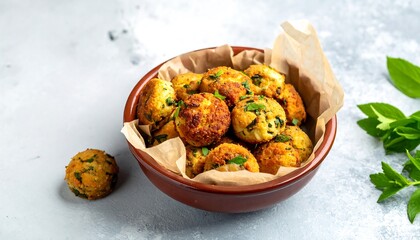 Delicious Arancini Balls in a Bowl - A Culinary Delight.