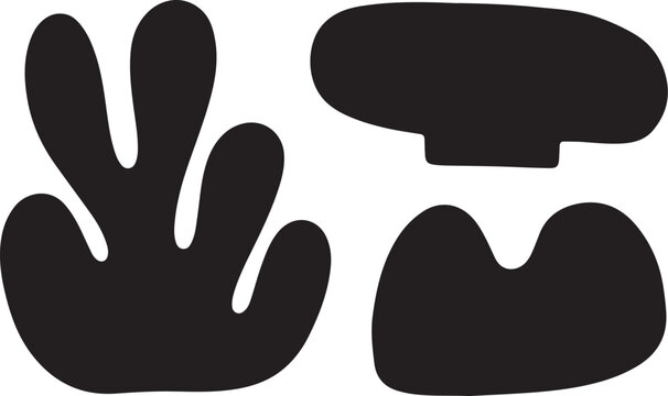 Black Silhouette Hand and Foot Graphic Illustration