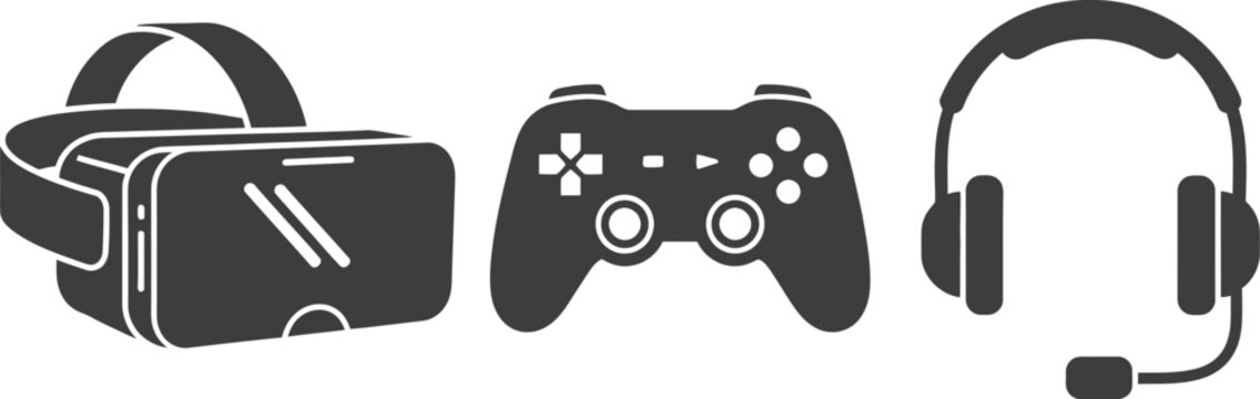 Virtual reality gaming setup illustration