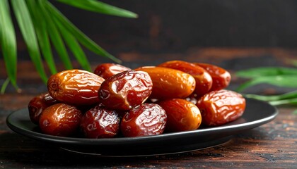 Delicious Dates on a Plate - A Sweet and Healthy Treat.